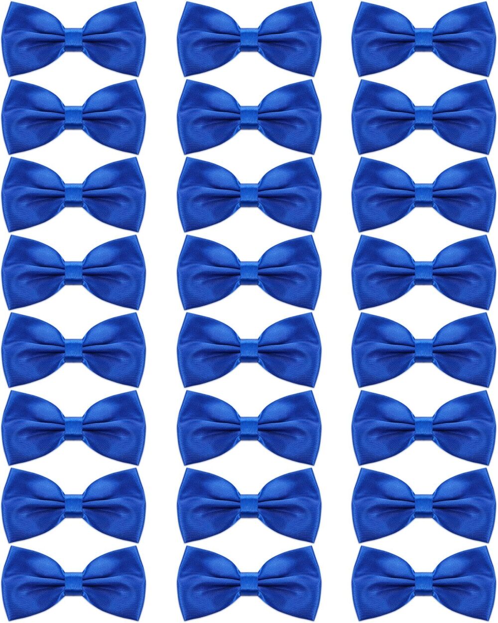 9332 24 Pieces 's Bow Ties Formal Satin Solid with Adjustable Neck Band Bow